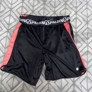 Black and pink athletic shorts